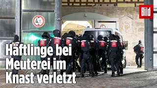 Gefängnismeuterei Polizei stürmt Knast in Thüringen  JVA Untermaßfeld [upl. by Karry695]