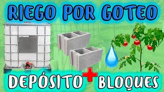 💧 RIEGO por GOTEO con DEPÓSITO de 1000 litros Guía completa [upl. by Ynnavoj]